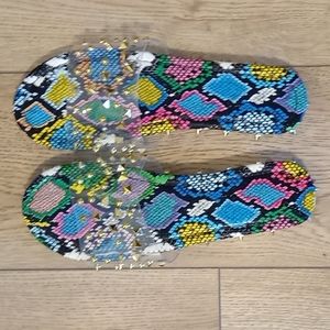 Multi Print Snakeskin Slides